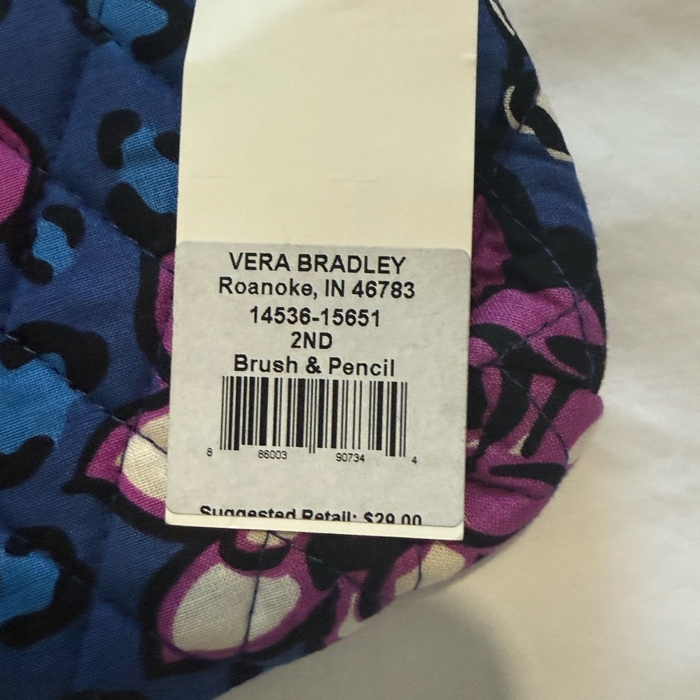 Vera Bradley - African Violet - pouch for pencils or make up NWT - Picture 2 of 3
